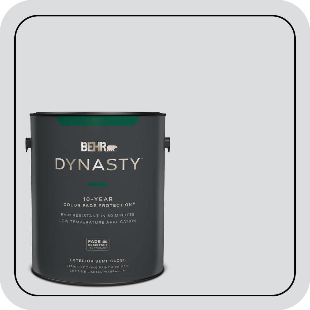 BEHR DYNASTY 1 gal. #N540-1 Script White Semi-Gloss Exterior Stain-Blocking Paint & Primer