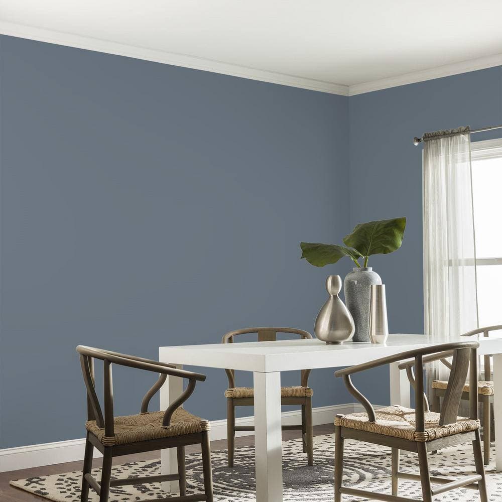 Glidden Premium 1 qt. PPG1041-6 Sheffield Gray Eggshell Interior Latex Paint (4)