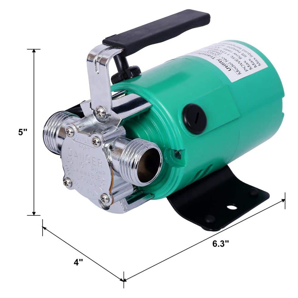 cadeninc 330 GPH Water Transfer Pump, Electric Utility Pump, with ON/OFF Switch and 6 ft. Water Hose Kit,Green (2)