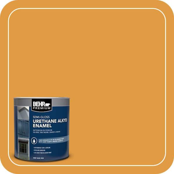 BEHR PREMIUM 1 qt. #T18-05 Life Is Good Semi-Gloss Enamel Urethane Alkyd Interior/Exterior Paint (2)