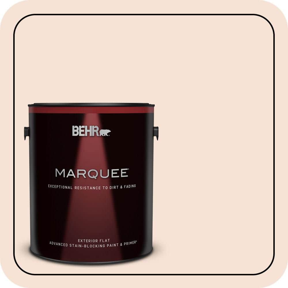 BEHR MARQUEE 1 gal. #RD-W13 Almond Kiss Flat Exterior Paint & Primer