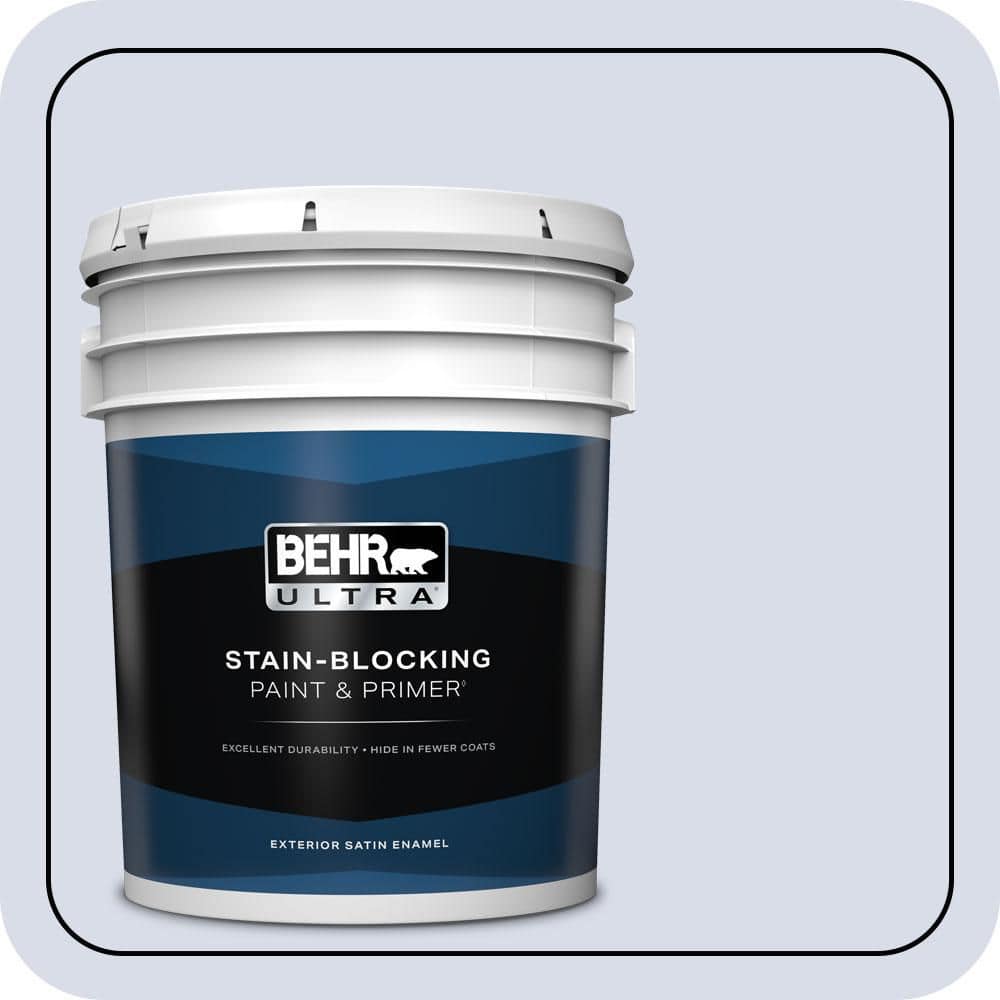 BEHR ULTRA 5 gal. #630C-2 Sweet Harbor Satin Enamel Exterior Paint & Primer