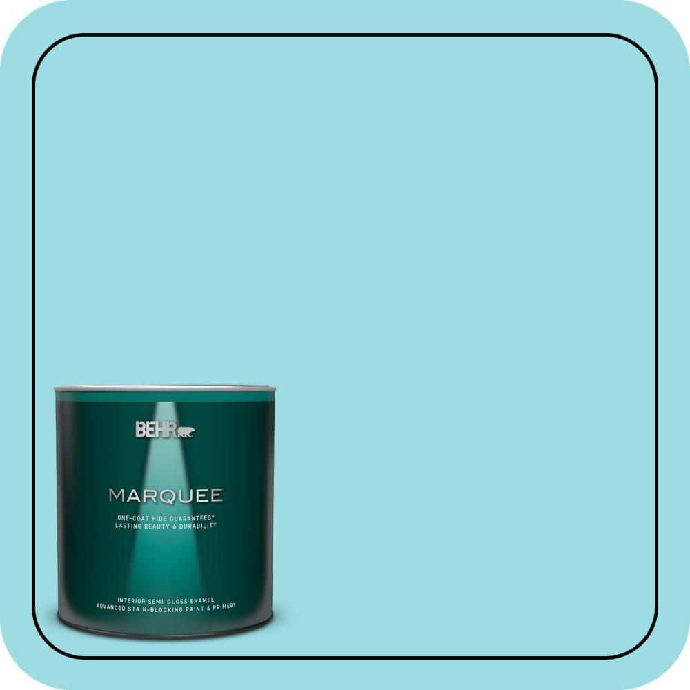 BEHR MARQUEE 1 qt. #P470-2 Serene Thought Semi-Gloss Enamel Interior Paint & Primer