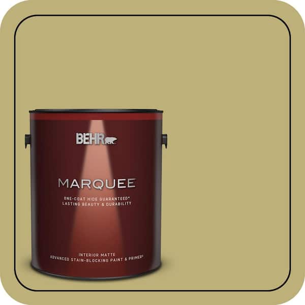 BEHR MARQUEE 1 gal. #MQ6-60 Everglade One-Coat Hide Matte Interior Paint & Primer (2)