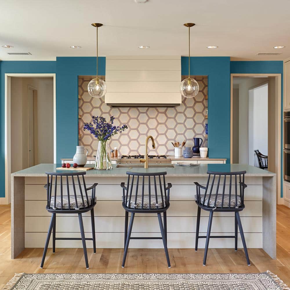 BEHR PRO 1 gal. #540D-7 Deep Blue Sea Semi-Gloss Interior Paint (3)
