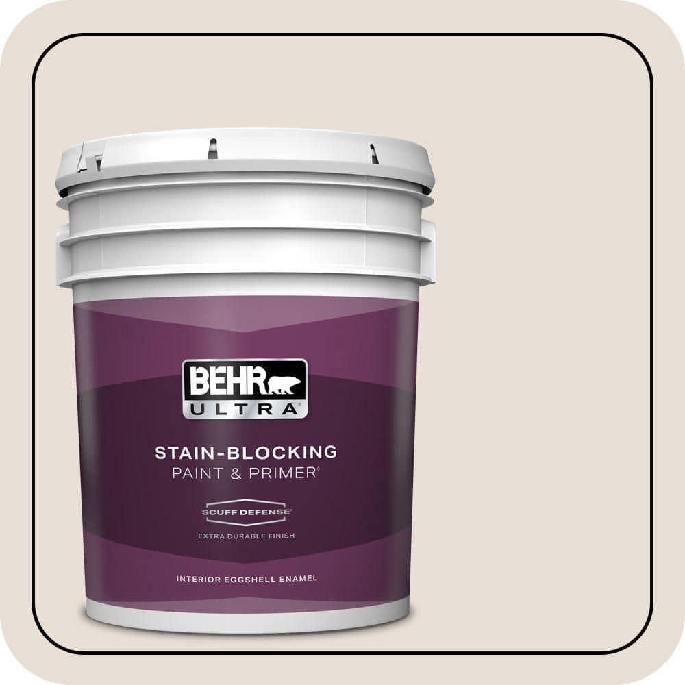 BEHR ULTRA 5 gal. #PPU2-04 Pale Cashmere Extra Durable Eggshell Enamel Interior Paint & Primer