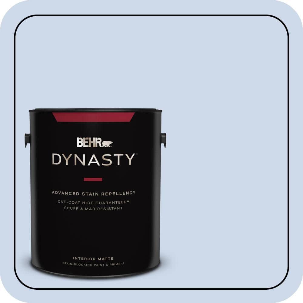 BEHR DYNASTY 1 gal. #610C-2 Calm Water Matte Interior Stain-Blocking Paint & Primer
