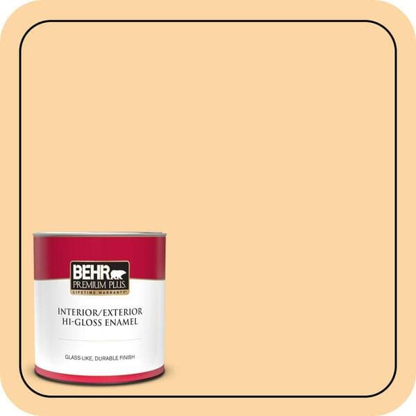 BEHR PREMIUM PLUS #QE-19 September Sun Enamel Interior/Exterior Paint & Primer Color Sample (2)