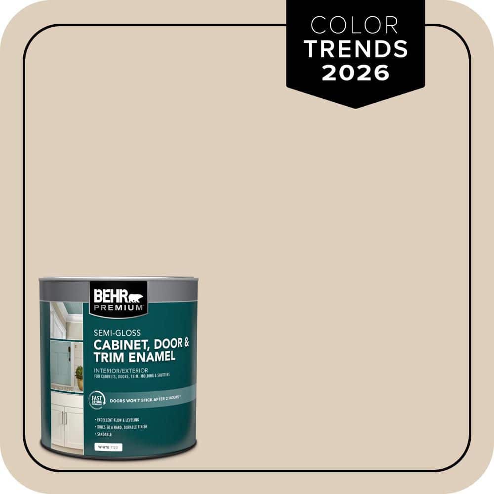 BEHR PREMIUM 1 qt. #MQ3-11 Dainty Lace Semi-Gloss Enamel Interior/Exterior Cabinet, Door & Trim Paint (1)