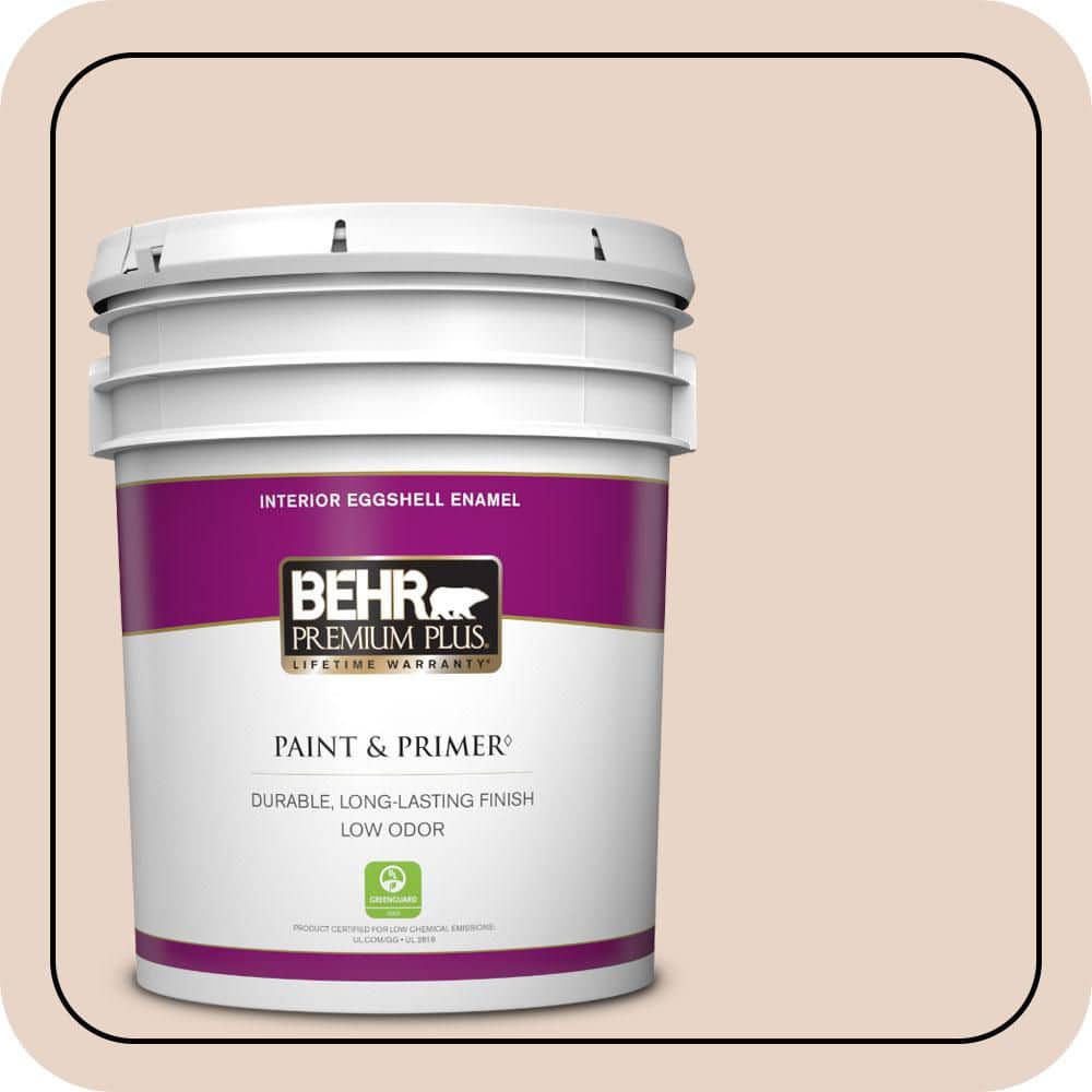 BEHR PREMIUM PLUS 5 gal. #MQ3-37 Soft Shoe Eggshell Enamel Low Odor Interior Paint & Primer
