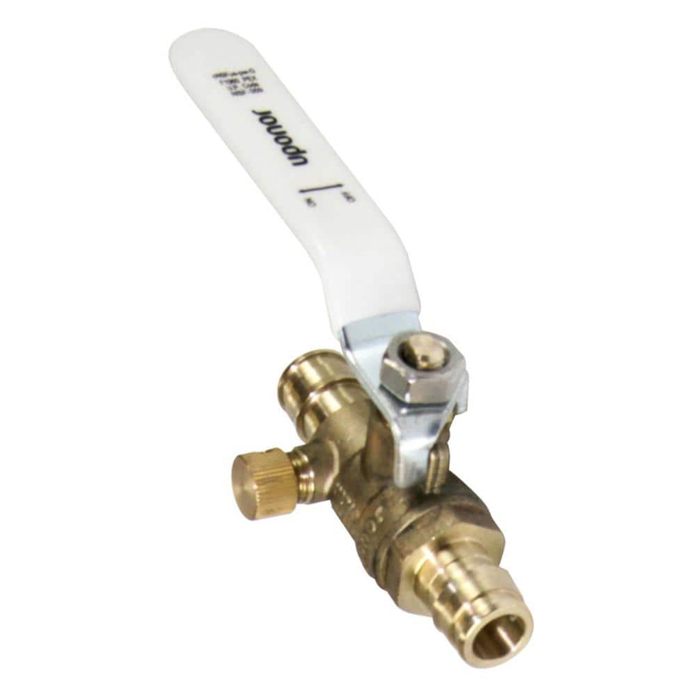 Uponor ProPEX PEX-A Expansion Barb Lead-Free Brass Full-Port Stop and Drain Ball Valve