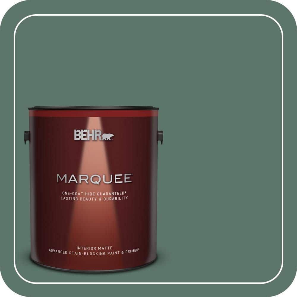 BEHR MARQUEE 1 gal. #S420-6 Pine Brook Matte Interior Paint & Primer