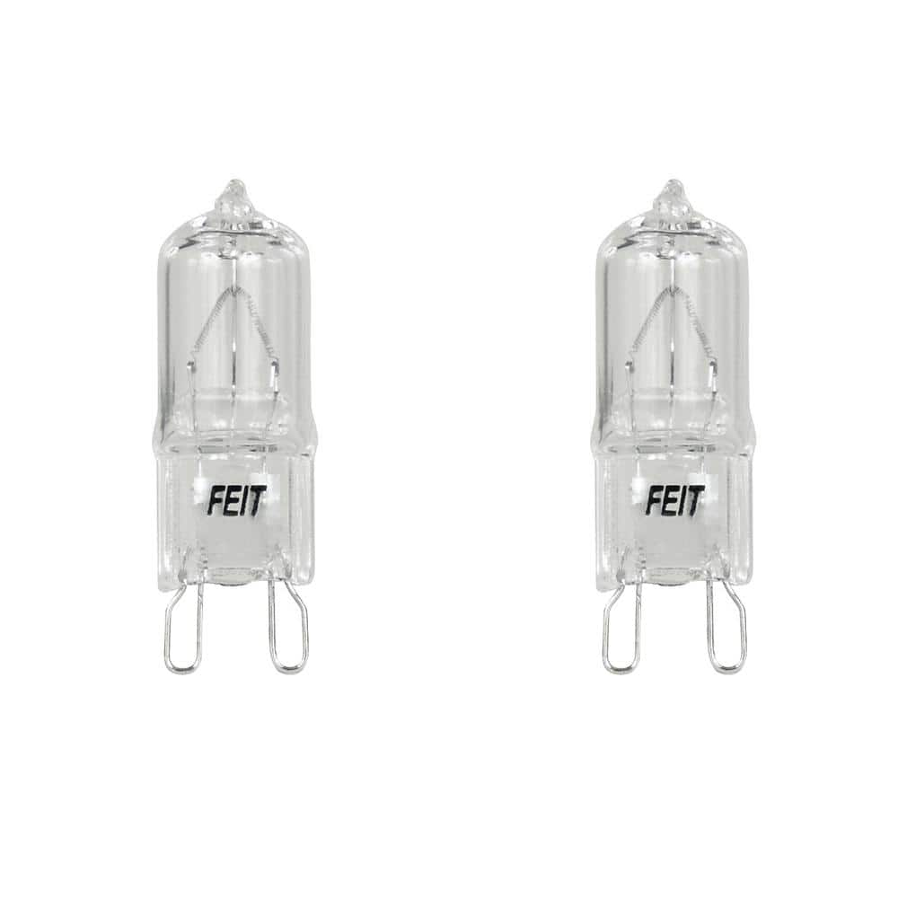 Feit Electric 35-Watt Bright White (3000K) T4 G9 Bi-Pin Base Dimmable Decorative Halogen Light Bulb (2-Pack)