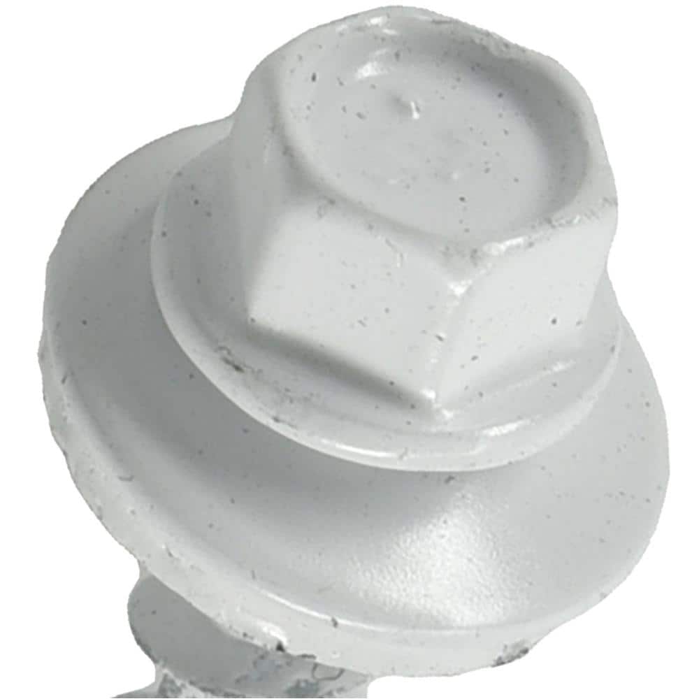 Everbilt #10 x 1 in. White Head Roofing Screw 1 lb.-Box (125-Piece) (3)
