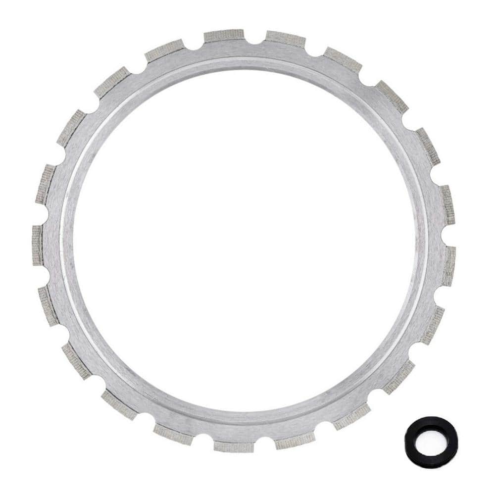 EDiamondTools 17 in. Husqvarna K970 Diamond Ring Saw Blade with Ring Wheel, 10 in. Cutting Depth, Wet Only, 0. 163 in. Segment Width