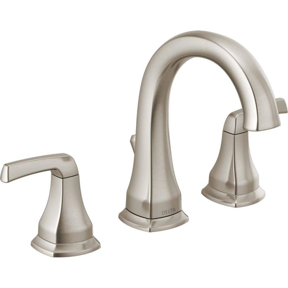 Delta Portwood 8 in. Widespread 2-Handle Bathroom Faucet in SpotShield Brushed Nickel