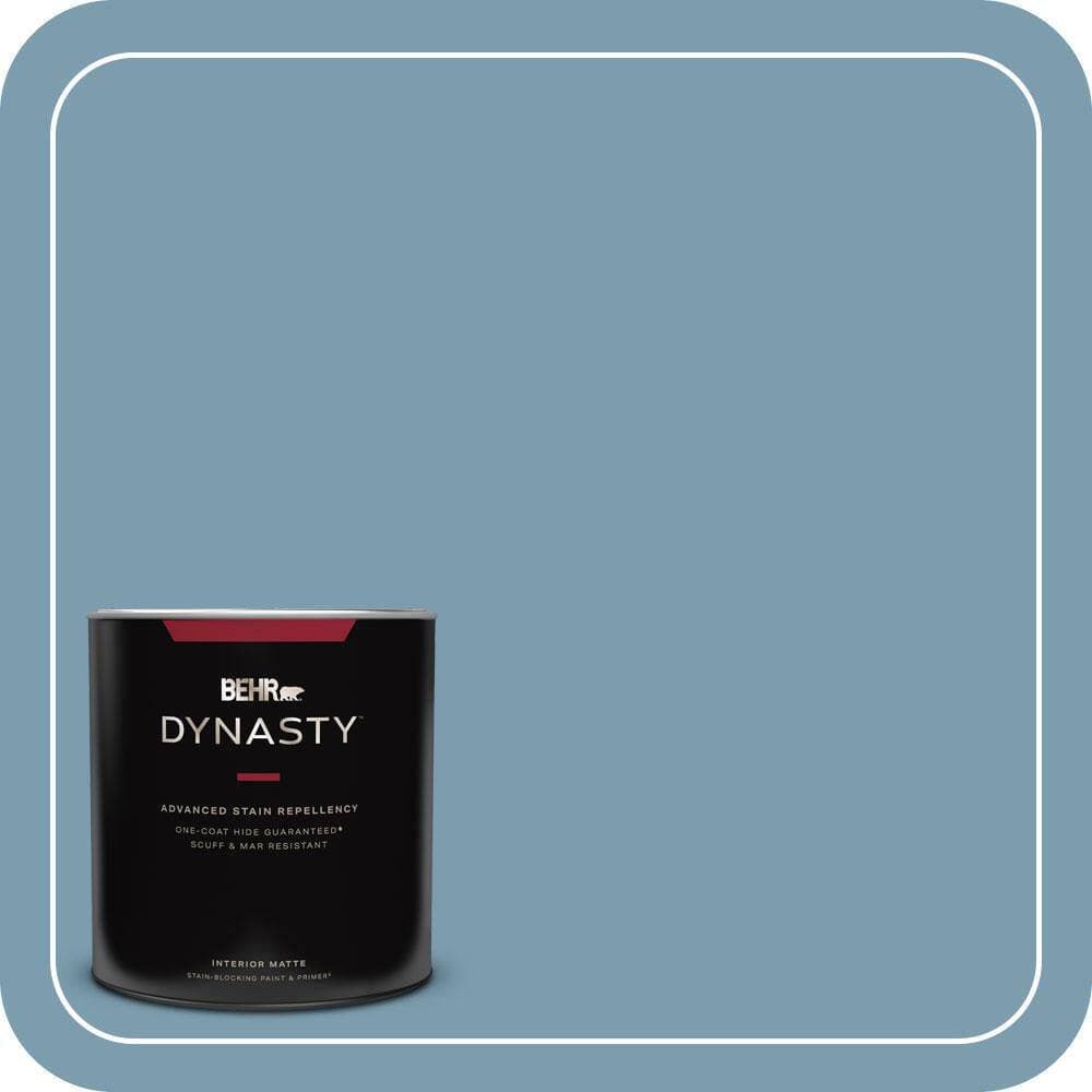 BEHR DYNASTY 1 qt. #PMD-14 Yacht Harbor Matte Interior Stain-Blocking Paint and Primer