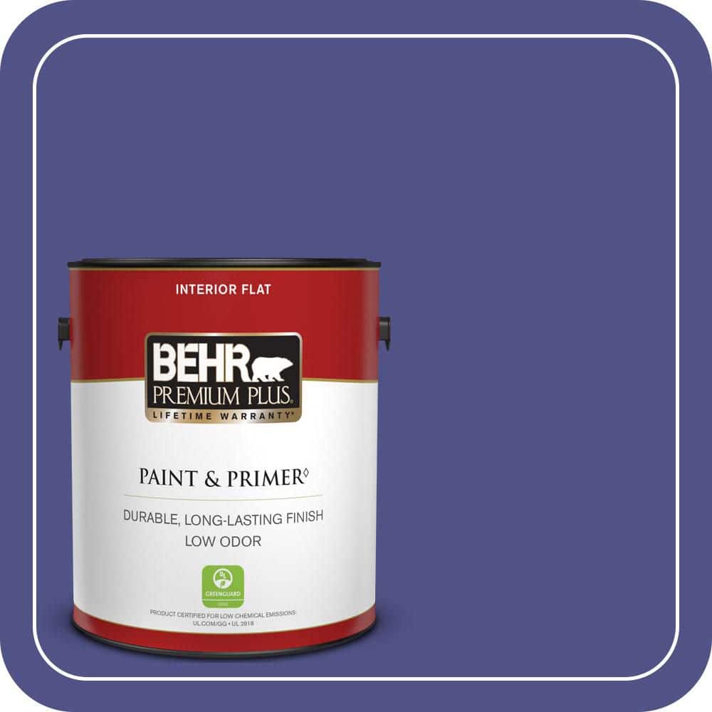 BEHR PREMIUM PLUS 1 gal. #P550-7 Purple Prince Flat Low Odor Interior Paint & Primer