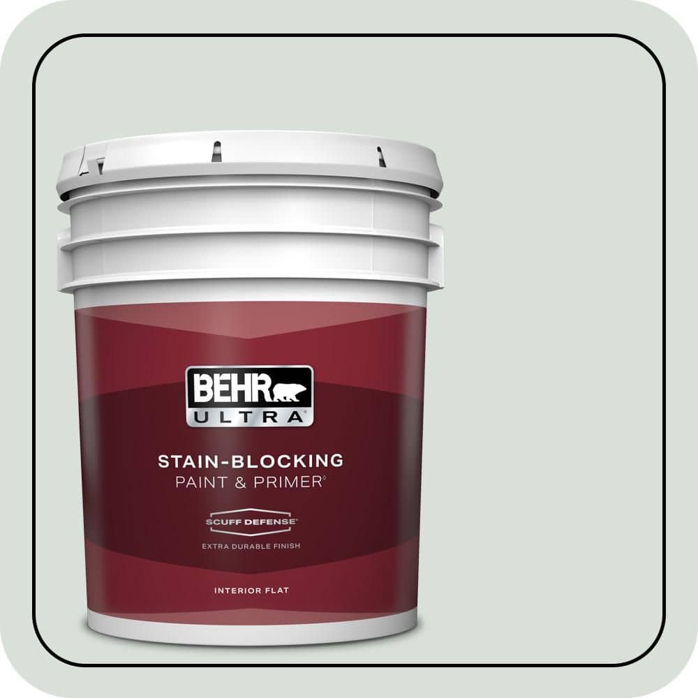 BEHR ULTRA 5 gal. #N420-1 Juniper Breeze Extra Durable Flat Interior Paint & Primer