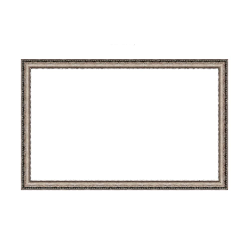 Amanti Art Mirror Makeover Lyla Ornate Silver 49.25 in. W x 31.25 in. H Bathroom Mirror Frame Border Kit-Fits a 48 x 30 mirror (1)