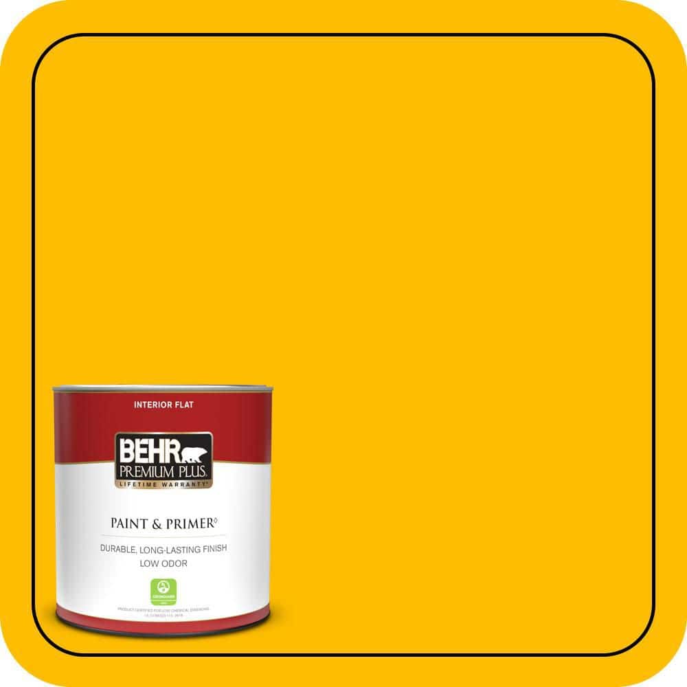 BEHR PREMIUM PLUS #340B-7 Empire Yellow Flat Low Odor & Primer