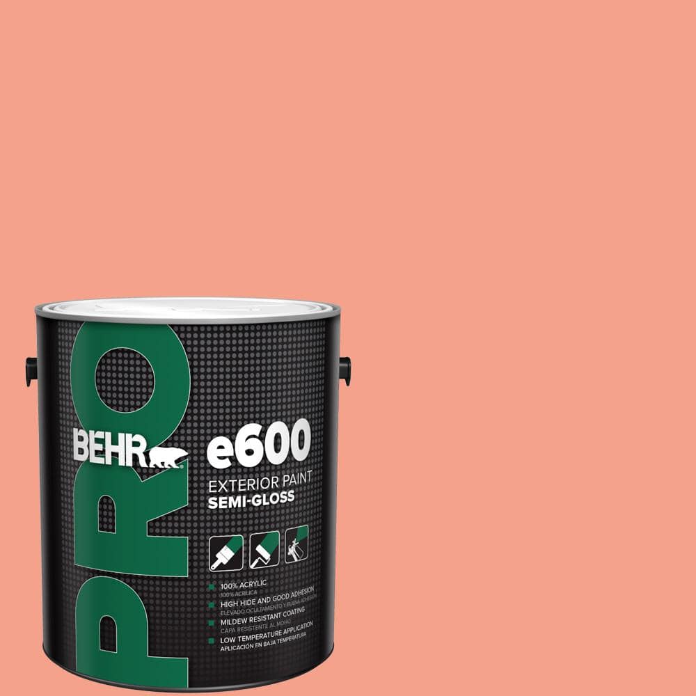 BEHR PRO 1 gal. #HDC-MD-18 Peach Mimosa Semi-Gloss Exterior Paint