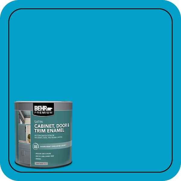 BEHR PREMIUM 1 qt. #P490-5 Yucatan Satin Enamel Interior/Exterior Cabinet, Door & Trim Paint (2)