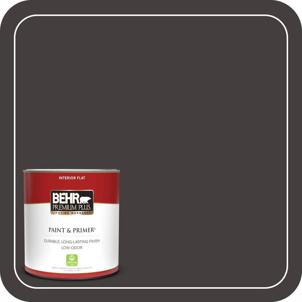 BEHR PREMIUM PLUS #MQ1-35 Off Broadway Flat Interior/Exterior Paint & Primer Color Sample (1)