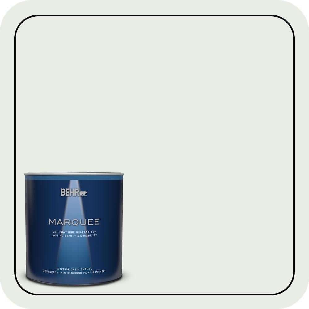 BEHR MARQUEE 1 qt. #N410-1 Silence Satin Enamel Interior Paint & Primer