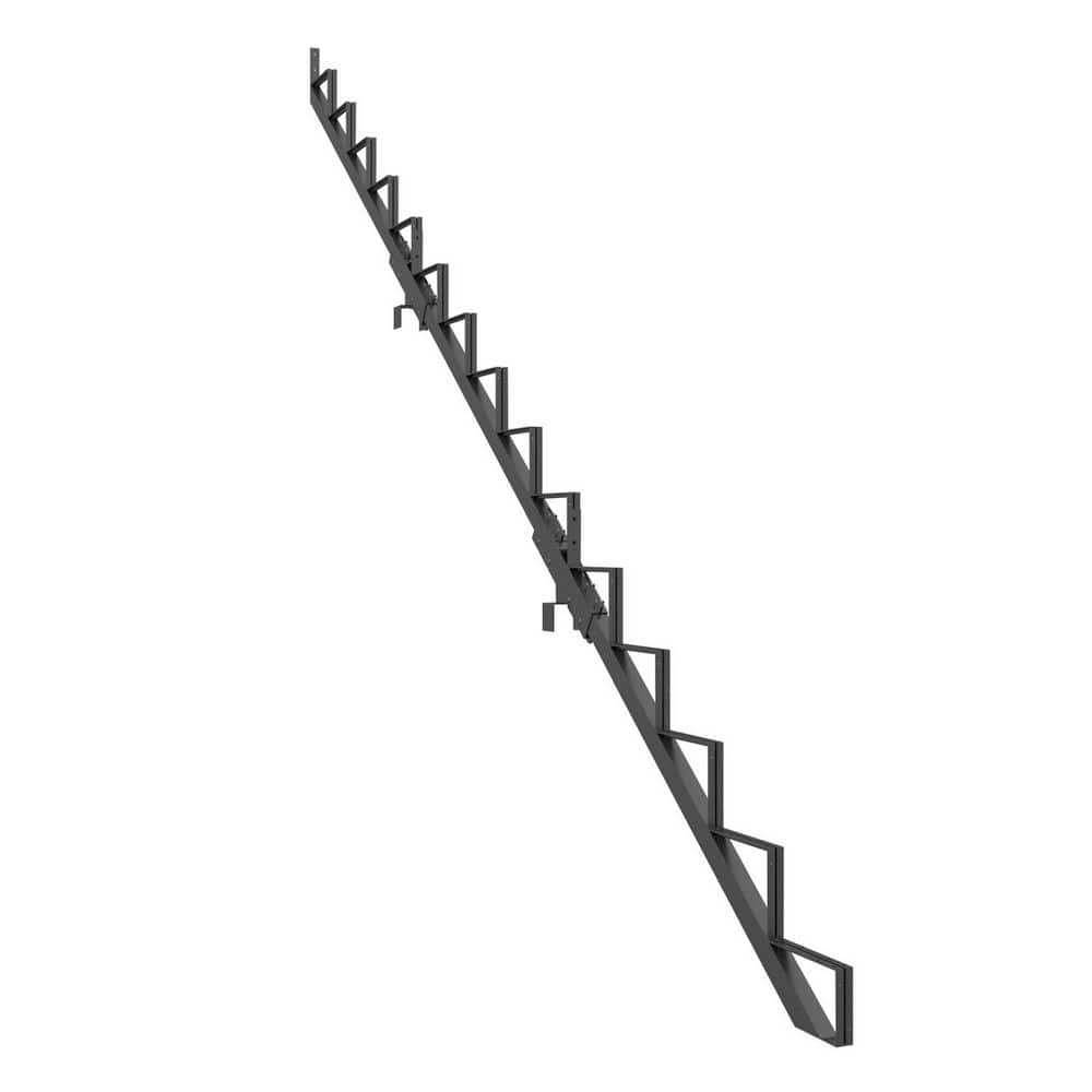Pylex 7-1/2 in. x 10-1/4 in.-15-Steps Steel Stair Stringer Black (Includes 1 Stair Stringer) (3)