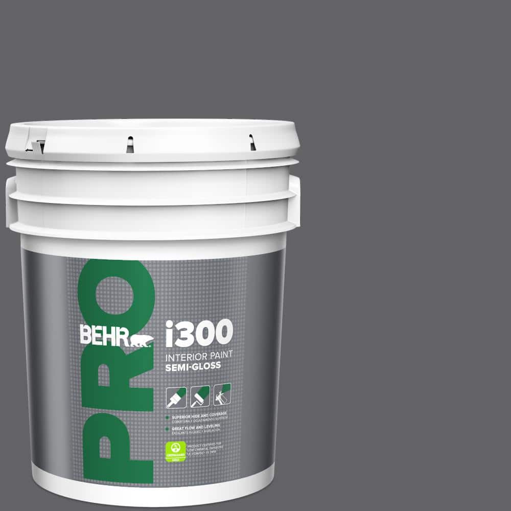 BEHR PRO 5 gal. #N530-6 Digital Semi-Gloss Interior Paint