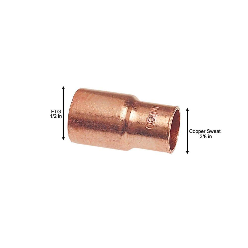 Everbilt 1/2 in. x 3/8 in. Copper Pressure Fitting x Cup Reducer Fitting (3)