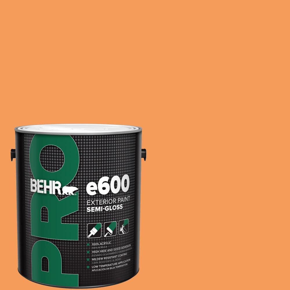 BEHR PRO 1 gal. #260B-6 Blaze Orange Semi-Gloss Exterior Paint