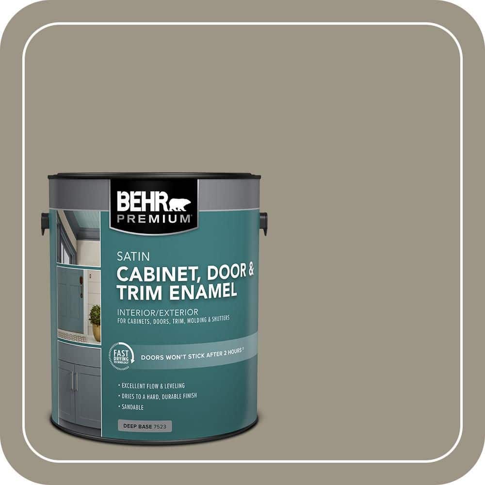 BEHR PREMIUM 1 gal. #HDC-CT-20 Greywood Satin Enamel Interior/Exterior Cabinet, Door & Trim Paint