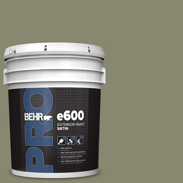 BEHR PRO 5 gal. #400F-6 Grasshopper Wing Satin Exterior Paint (2)