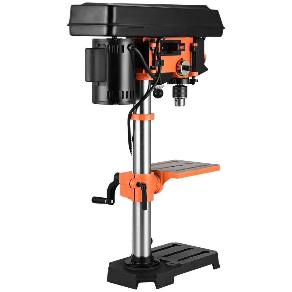 SVOPES Tabletop Drill Press: 3.2 Amp, 120-Volt, 5-Speed Settings, Cast Iron Construction, 10-In. Swing, 0-45° Tilt Worktable (1)