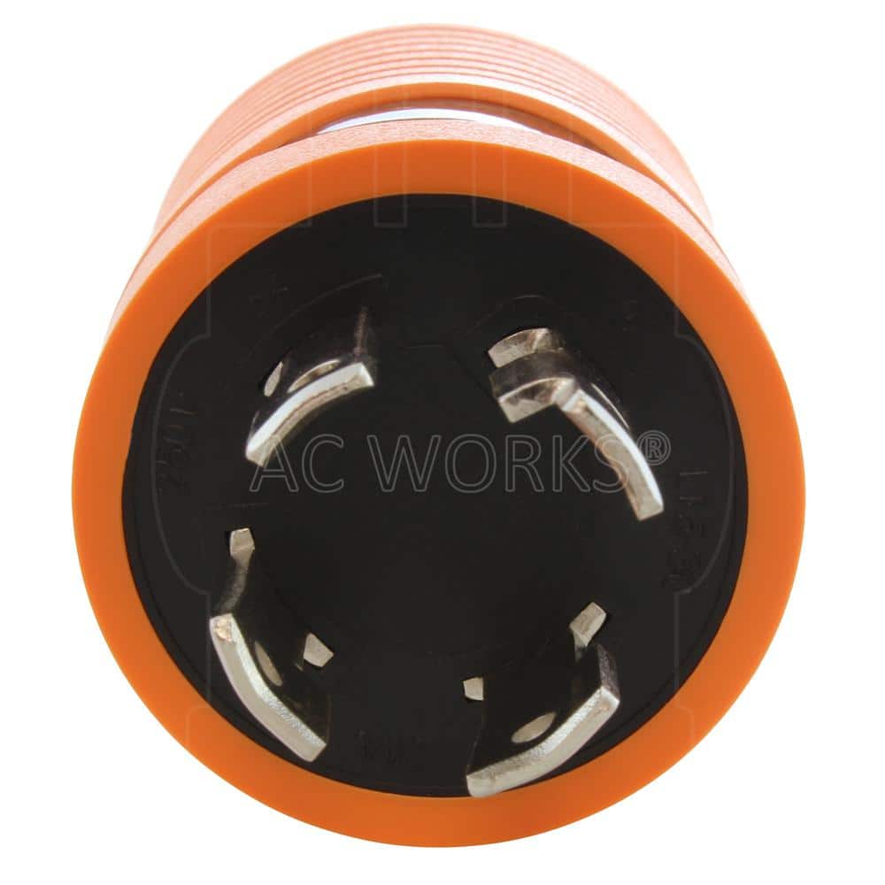 AC WORKS 30A 3-Phase 250V NEMA L15-30P Locking Plug to L6-30R 30A 250V Locking Connector (3)