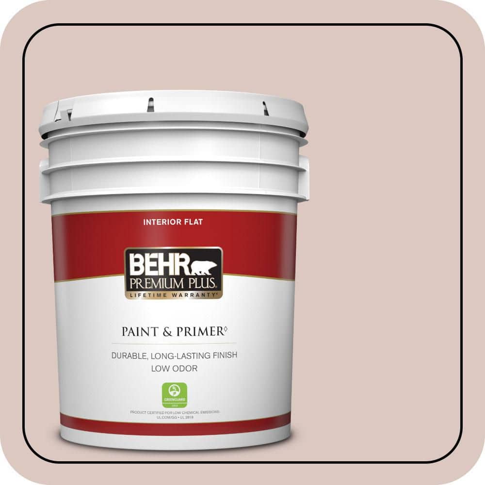 BEHR PREMIUM PLUS 5 gal. #N160-2 Malted Flat Low Odor Interior Paint & Primer