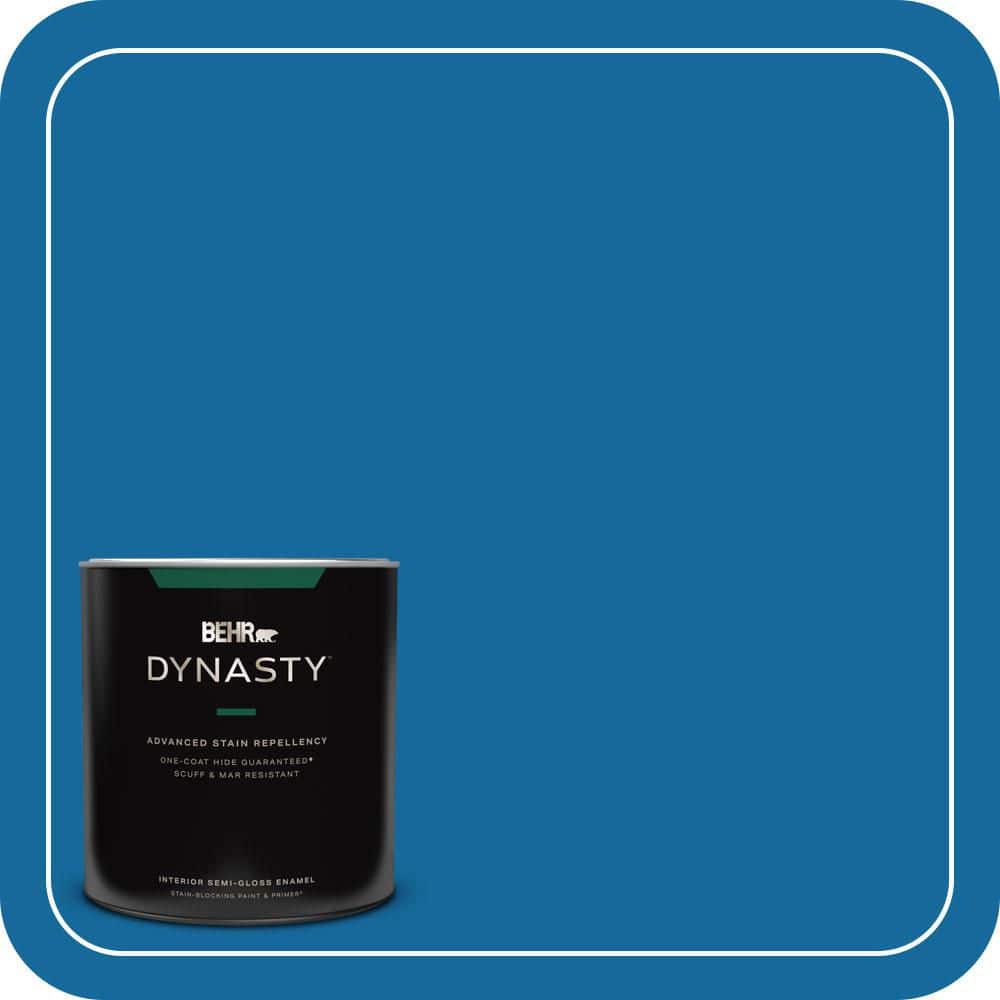 BEHR DYNASTY 1 qt. #P500-7 Cosmic Cobalt Semi-Gloss Enamel Interior Stain-Blocking Paint and Primer