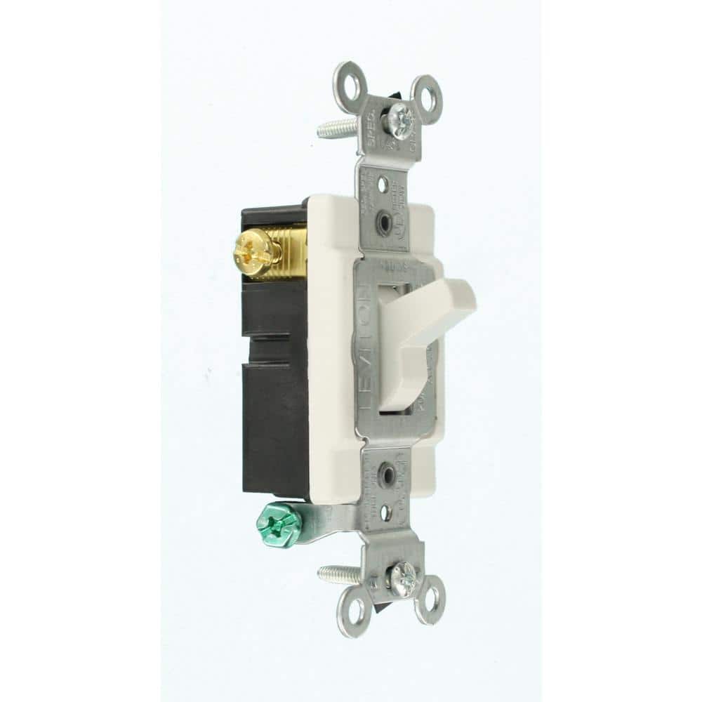 Leviton Amp 120/277-Volt Heavy Duty 3-Way AC Quiet Toggle Switch (2)