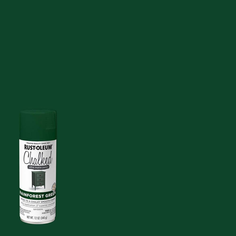 Rust-Oleum Specialty 12 oz. Chalked Rainforest Green Ultra Matte Spray Paint (Case of 6)