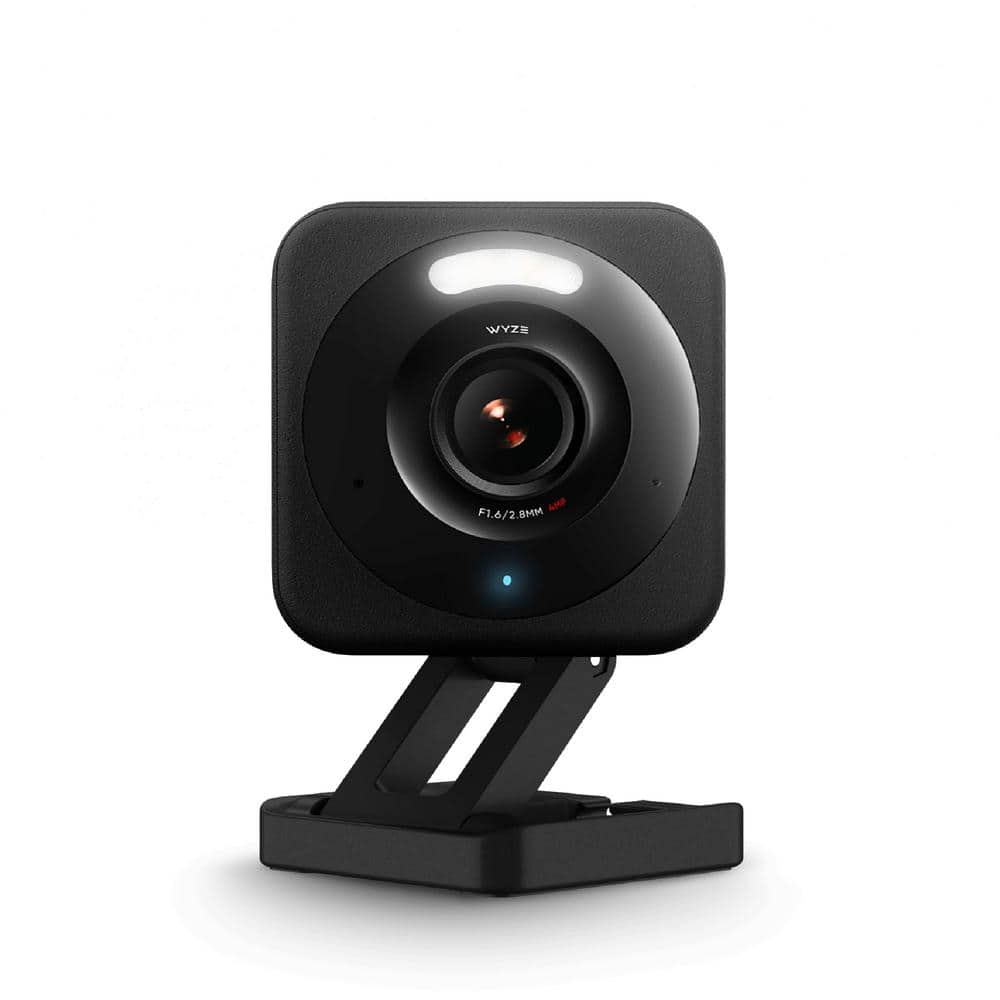 Wyze Cam v4 Wi-Fi 2.5K QHD Indoor/Outdoor Plug-In Smart Home Security Camera, Color Night Vision, 2-Way Audio (Black)