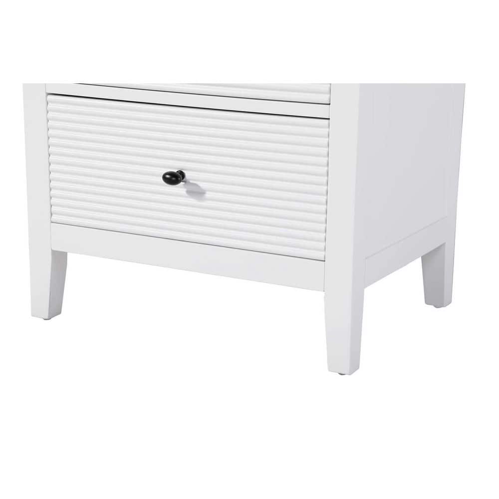 TIMELESS HOME 24 in. W x 18 in. D x 72 in. H White Freestanding Linen Cabinet (2)