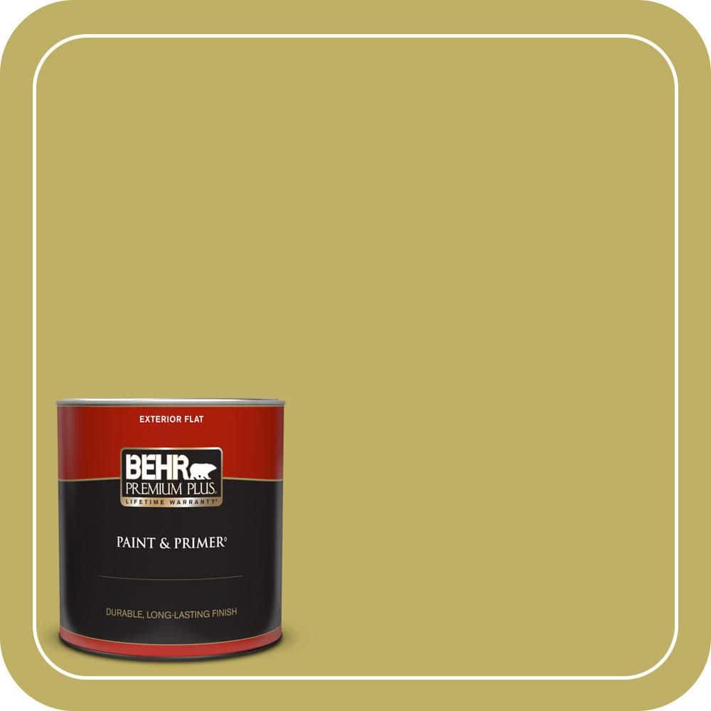 BEHR PREMIUM PLUS 1 qt. #PPU9-06 Riesling Grape Flat Exterior Paint & Primer