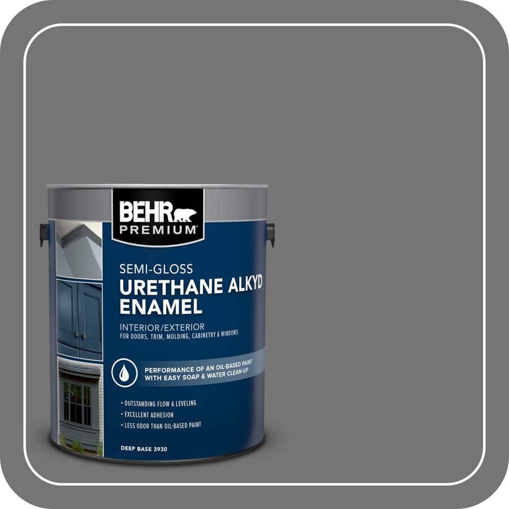 BEHR PREMIUM 1 gal. #N520-5 Iron Mountain Urethane Alkyd Semi-Gloss Enamel Interior/Exterior Paint