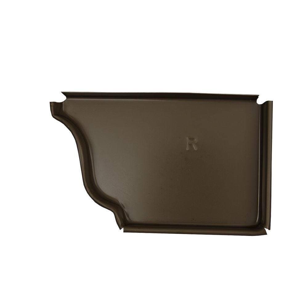 Amerimax 6 in. Terra Bronze Aluminum Right End Cap
