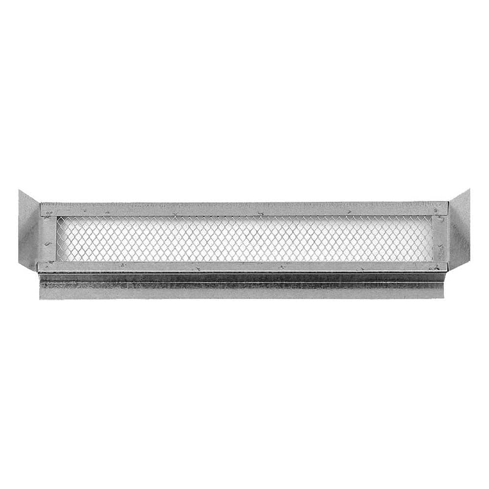 Gibraltar Building Products 22-5/8 in. x 3-1/2 in. Rectangular Silver Built-in Screen Galvanized Steel Soffit Vent (1)
