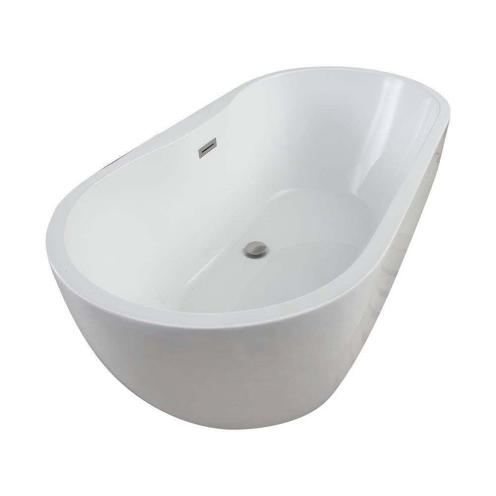 Barclay Products Pilar Acrylic Flatbottom Non-Whirlpool Bathtub White with No Holes and Integral Drain (2)