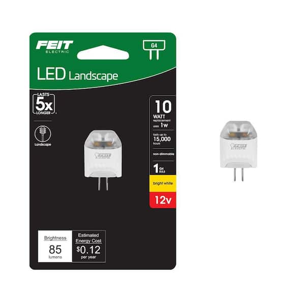 Feit Electric 10-Watt Equivalent Capsule T5 G4 Bi-Pin Base 12-Volt Landscape Garden LED Light Bulb in Warm White (3000K) (1-Pack)