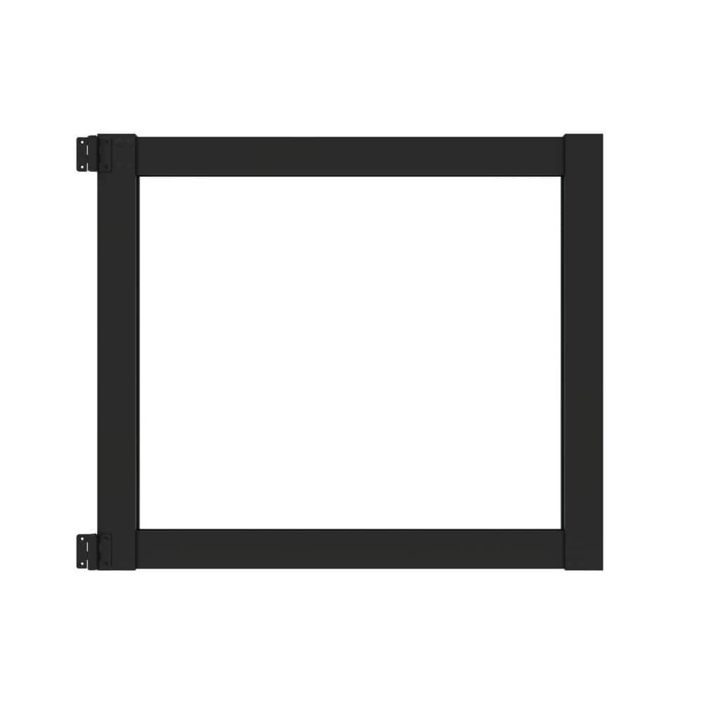 Barrette Outdoor Living 42 in. Matte Black Aluminum Privacy Rail Gate Kit (1)